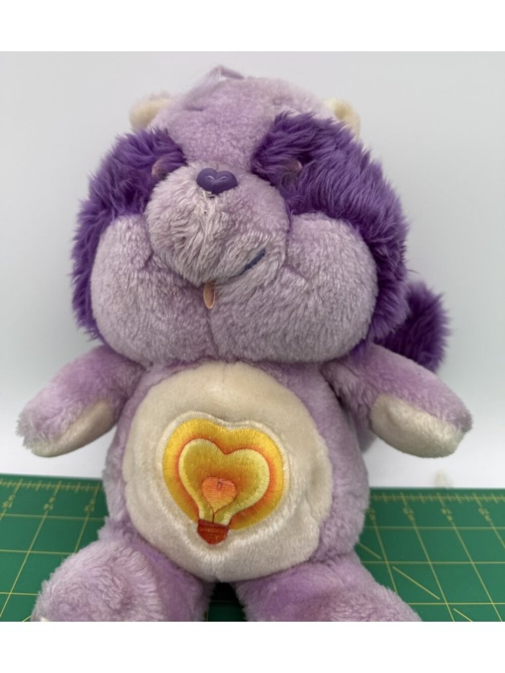 Vintage 1983 Care Bear Cousins Bright Heart Raccoon Kenner 13" READ